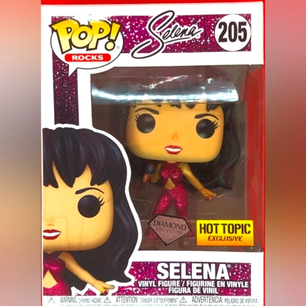 Funko Pop! Rocks, glitter Selena, Diamond collection, Hot Topic exclusive. #205
